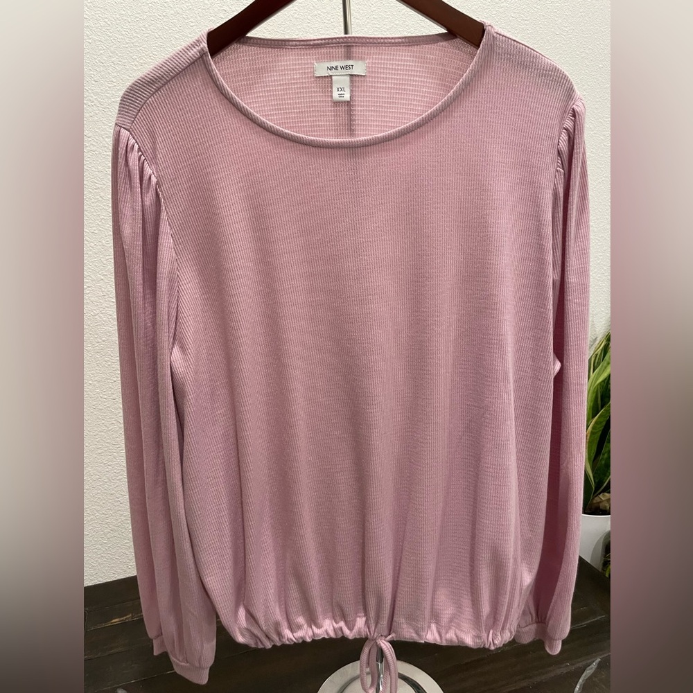 Nine West Mauve Long Sleeve Top